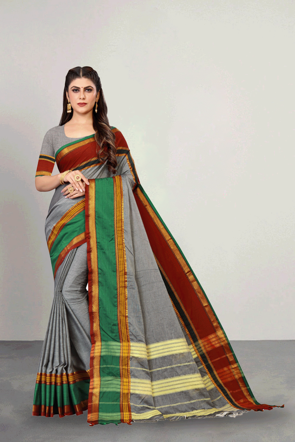 Mercerized Saree For Women - Ganga Jamuna Collection