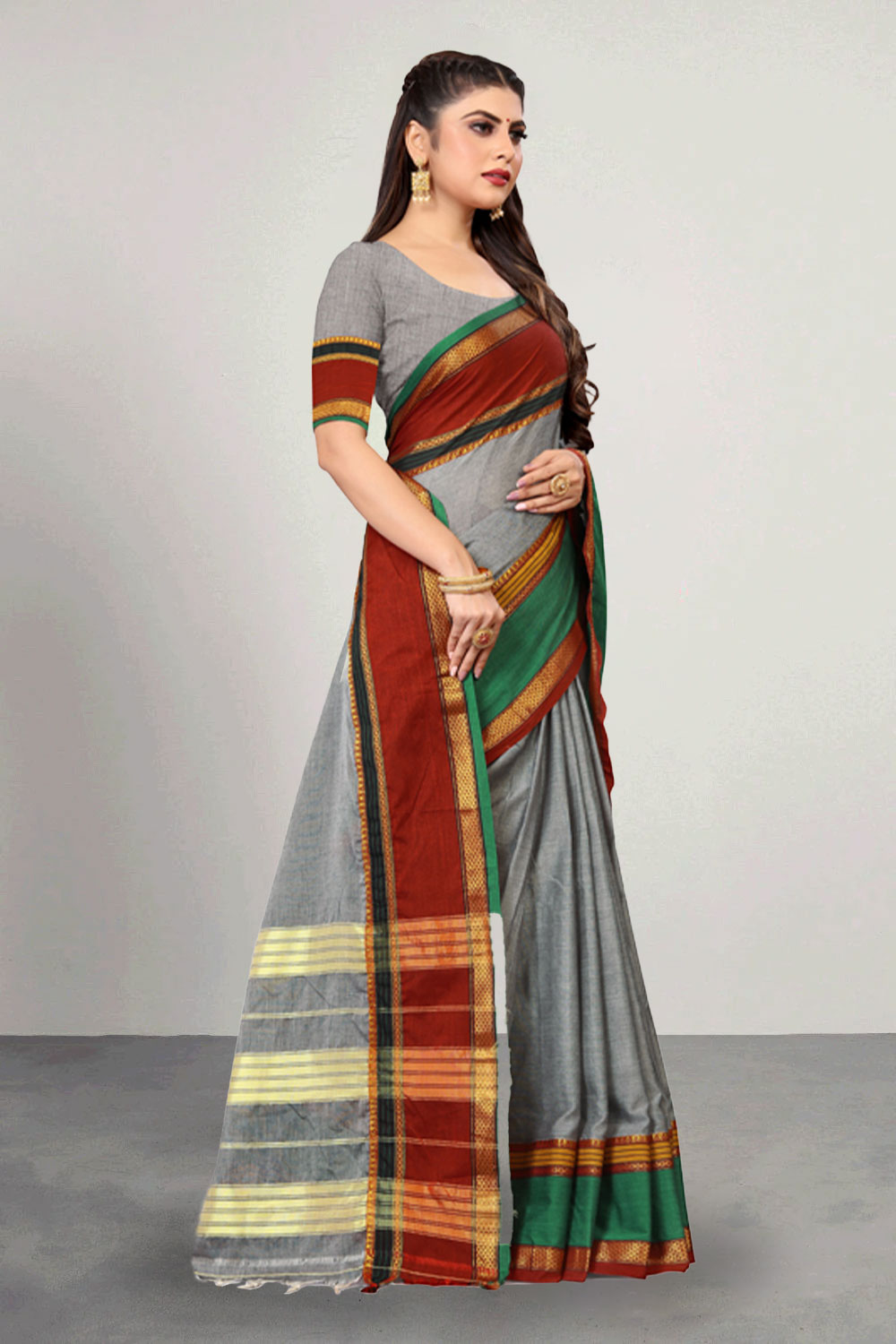 Mercerized Saree For Women - Ganga Jamuna Collection