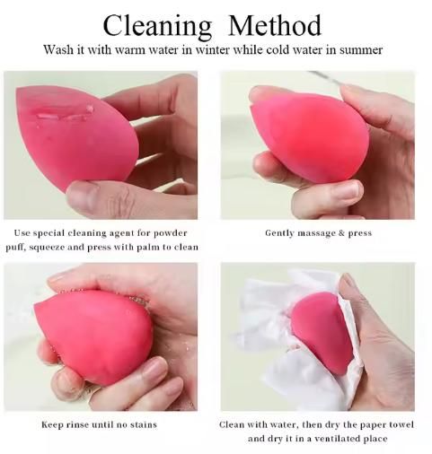 Blend-itude Beauty Sponge - Multicolor (Pack of 4) | Easy to Clean & Maintain | Latex-Free | Suitable for Sensitive Skin