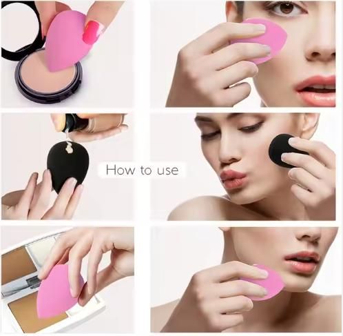 Blend-itude Beauty Sponge - Multicolor (Pack of 4) | Easy to Clean & Maintain | Latex-Free | Suitable for Sensitive Skin