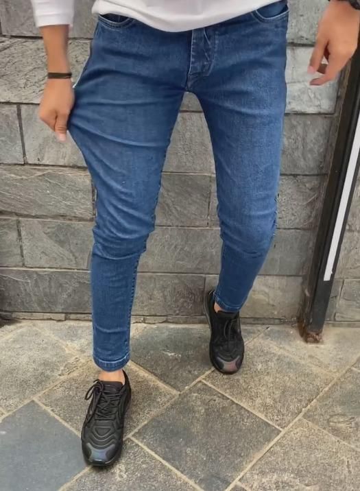 Men's Slim Fit Jeans - Stretch Fabric for Comfort Stylish and Flexible for Everyday Wear