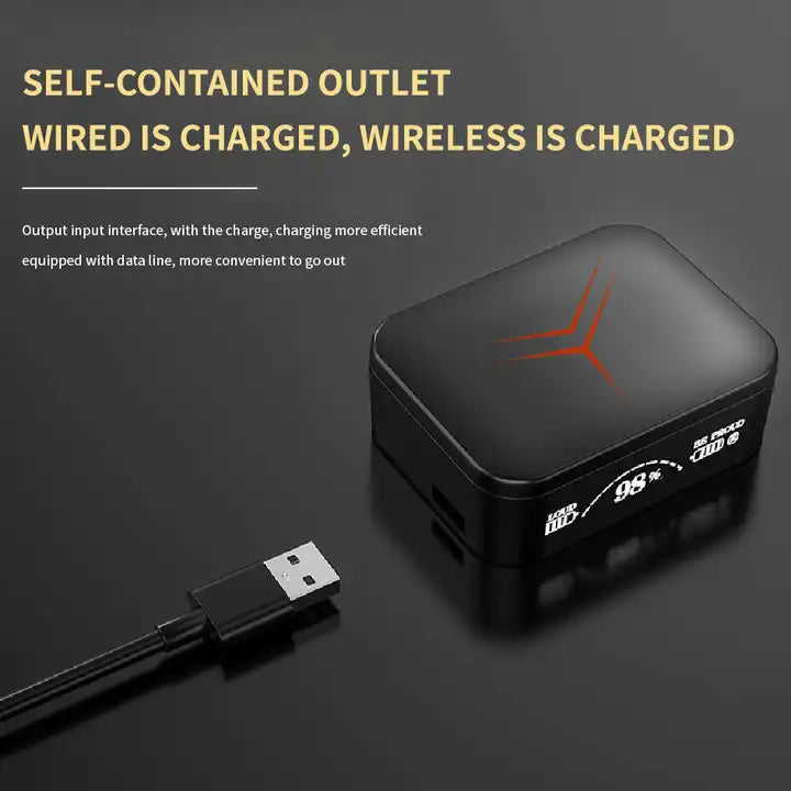 TWS Wireless Stereo Earphones v5.2 With Portable Power Bank