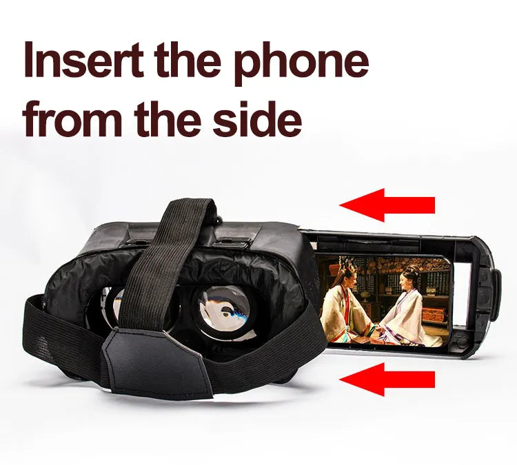 VR Virtual Reality 3D Glasses Box - Stereo VR Box Headset Helmet for IOS and Android Smartphones