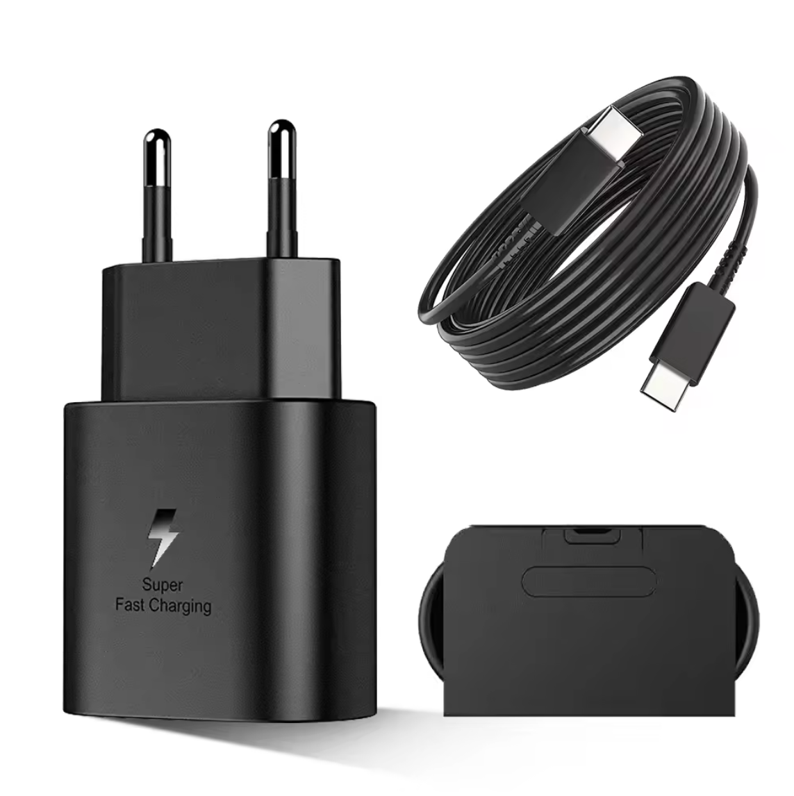 Dual C-Type Fast Charger for Android iPhone Rapid Charging Solutio