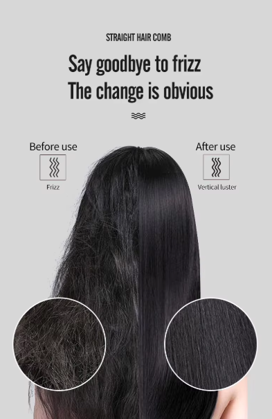 Dual-Use Electric Hair Straightener Comb – LCD Display, Fast Heating, Tourmaline Ceramic