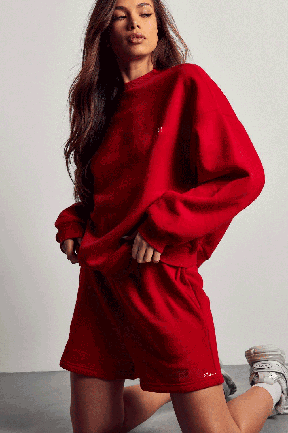 Women's Reddish Jam Sweatshirt & Short Co-Ord