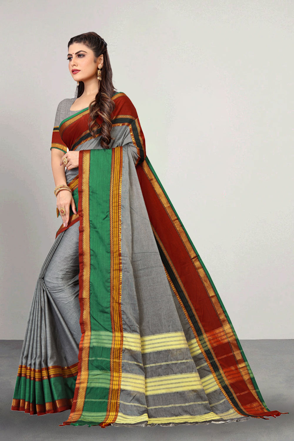 Mercerized Saree For Women - Ganga Jamuna Collection