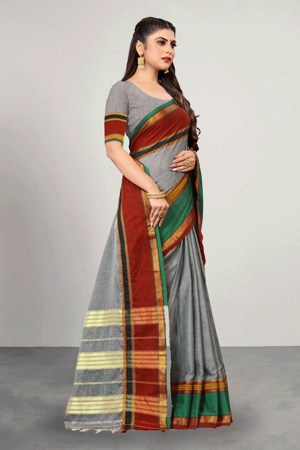Mercerized Saree For Women - Ganga Jamuna Collection