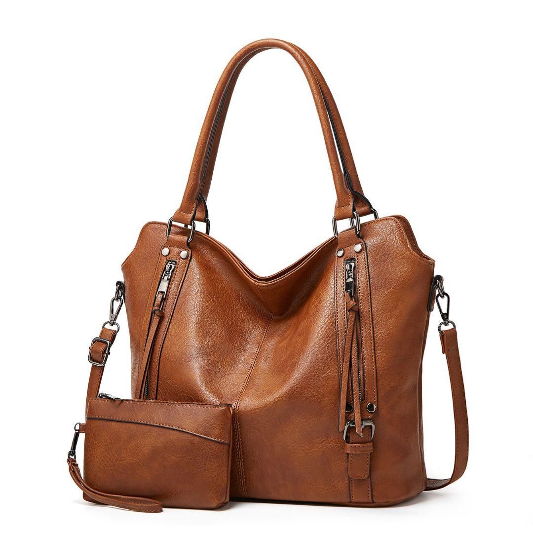 Women’s Large Capacity Waterproof PU Crossbody Shoulder Bag – Fashionable, Durable, Zipper Closure