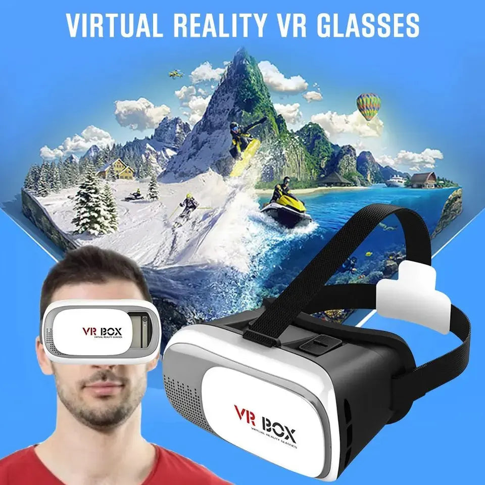 VR Virtual Reality 3D Glasses Box - Stereo VR Box Headset Helmet for IOS and Android Smartphones