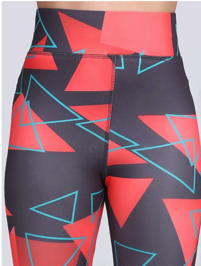 "Women's 4-Way Stretch Yoga Pants with Dynamic Graphic Print – Unleash Style and Flexibility!"