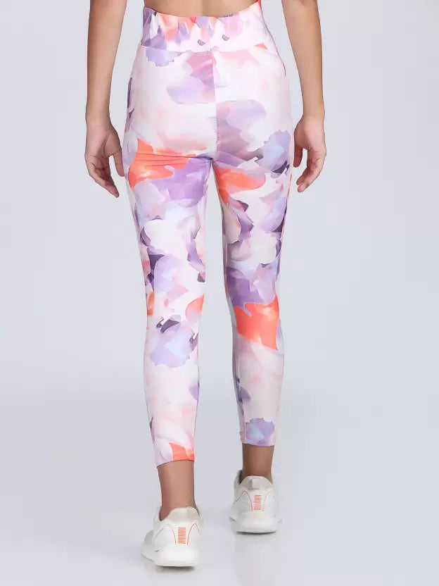 Women's 4-Way Lycra Stretch Yoga Pants with Dynamic Graphic Print – Unleash Bold Style and Unmatched Comfort!