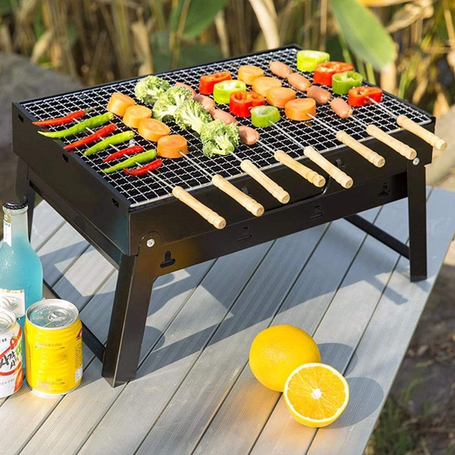 Barbeque Grill - Foldable Barbecue and Tandoor Grill for Camping Hiking Picnic