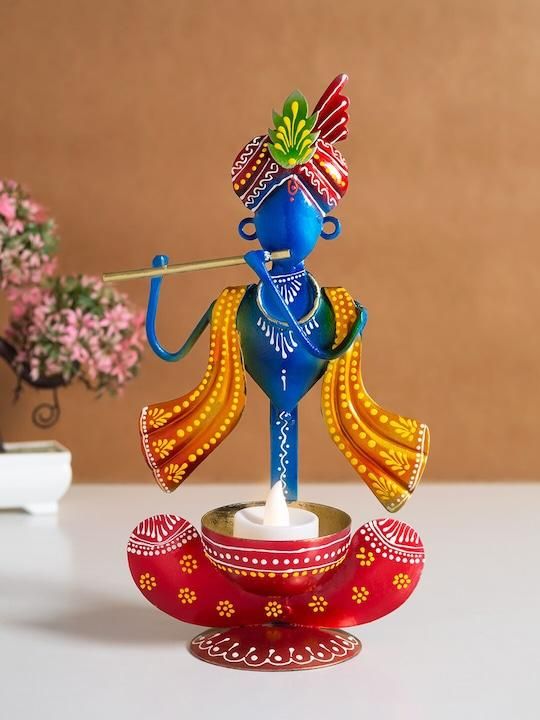 Blue & Red Krishna Idol Showpiece
