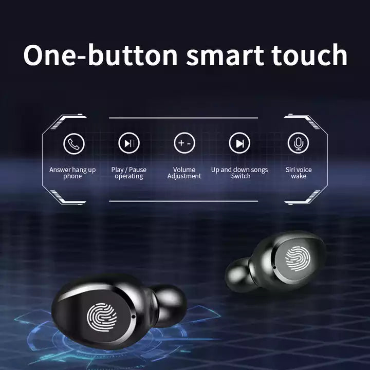 True Wireless Stereo Headphones TWS Headset Lcd Digital Display Waterproof Noise Reduction Wireless Earphone