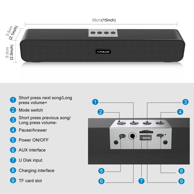 Wireless Bluetooth Speaker/Stereo Home Theater Sound Bar Surround Sound System